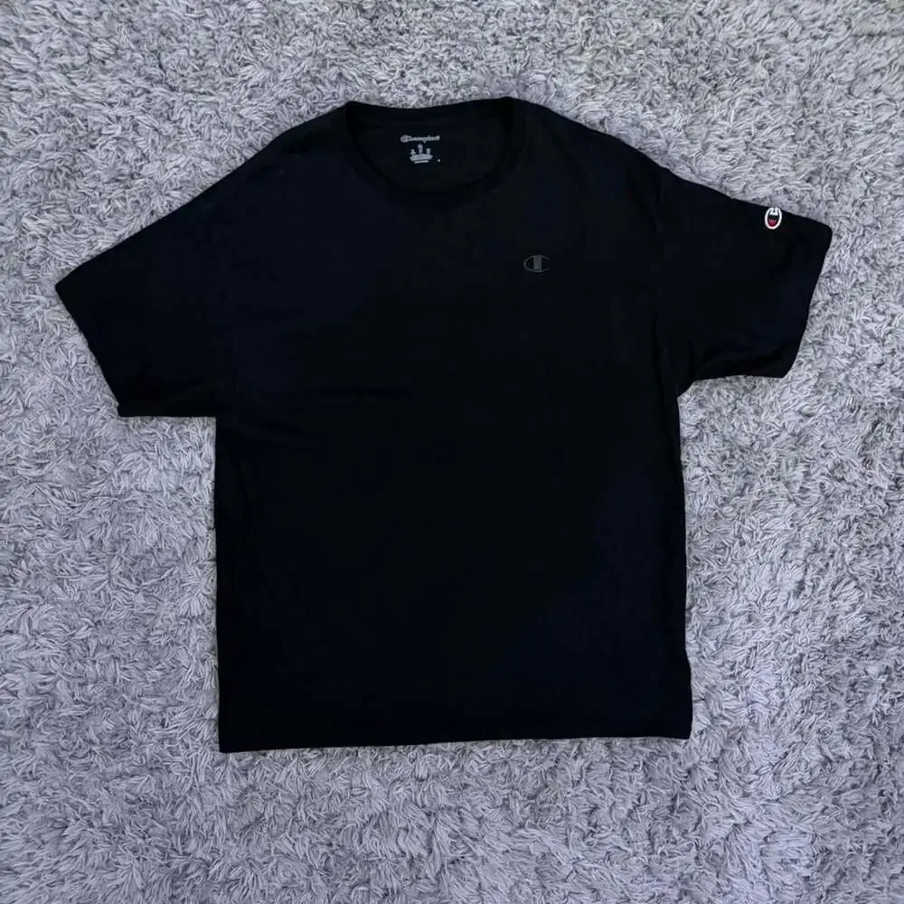 Champion Classic Logo Short Sleeve Tee Black - Picture 1 of 4
